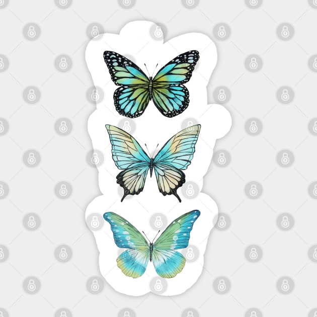 Beautiful Butterflies B Sticker by Jean Plout Designs